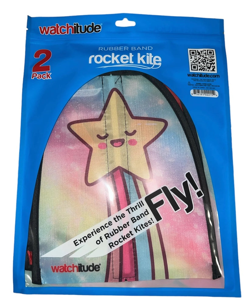 Rubber Band Rocket Kite - 2PK