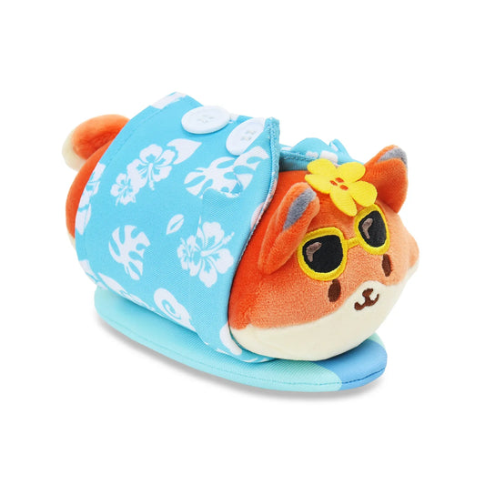 Aloha Blue Hawaiian Shirt Foxiroll Small Anirollz Plush Blanket
