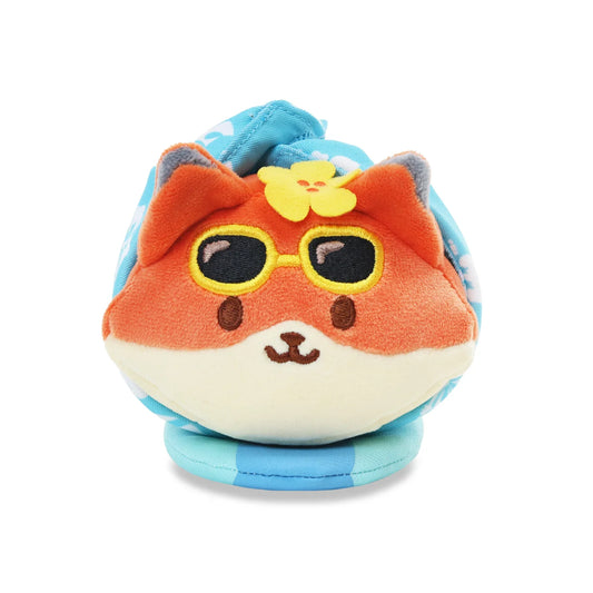 Aloha Blue Hawaiian Shirt Foxiroll Small Anirollz Plush Blanket